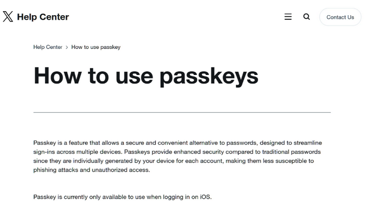 成安苹果维修店铺分享iOS用户如何通过通行密钥(Passkey)登录 